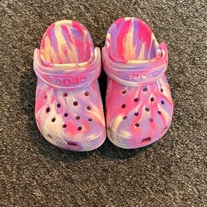 CROCS Kids' Multicolor Swirl Clogs